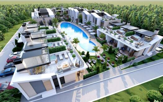 2BDR Atoll Rain: Moderní apartmány v Kyrenia, Severní Kypr