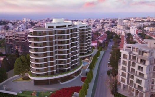 2 Yatak Odalı \ CC Towers Girne: Panoramik Manzaralı Lüks Yaşam